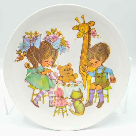 Vintage Decorative Child's Plate Tea Party By Miramar - Picture 1 of 6